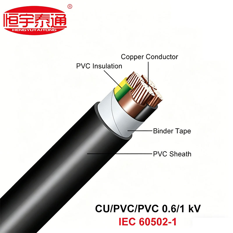 NYY Kabel Daya Berisolasi PVC Konduktor Tembaga tegangan rendah