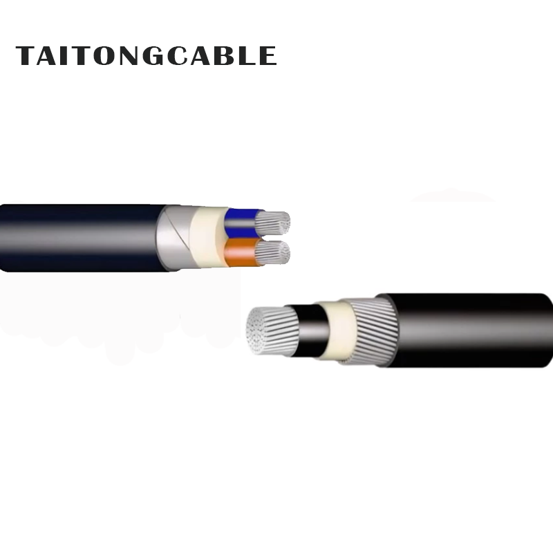 Kabel Daya Berselubung PE Berinsulasi XLPE Konduktor Aluminium Lapis Baja Tegangan Rendah Kustom