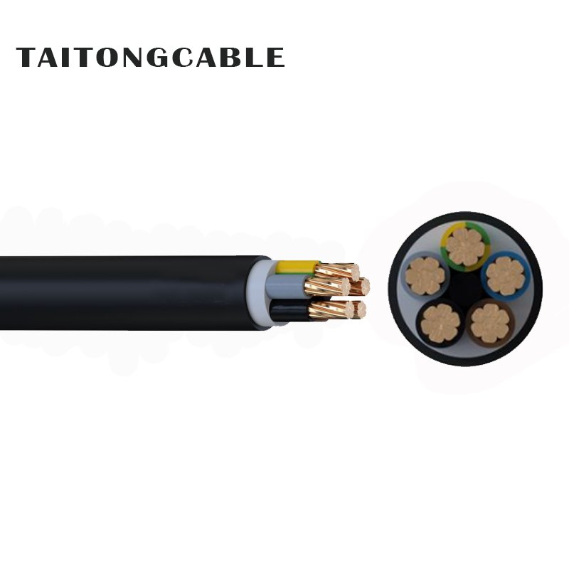 Kabel Daya Berselubung PE Berinsulasi XLPE Konduktor Tembaga Tanpa Armor Tegangan Rendah Kustom