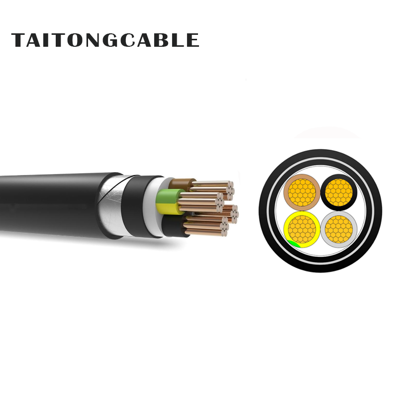 Kabel Daya Berselubung PVC Berinsulasi XLPE Lapis Baja STA Konduktor Tembaga 2-5 Inti Tegangan Rendah