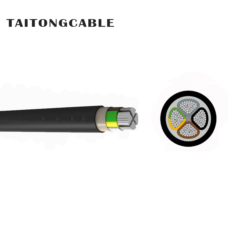 Kabel Daya Konduktor Aluminium Berselubung PVC Berisolasi PVC 2-5 Inti Tegangan Rendah